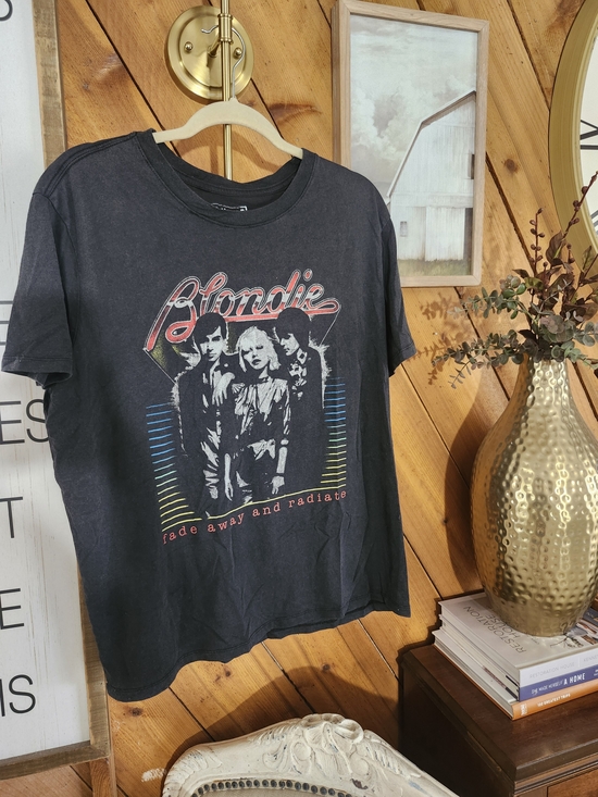 Tops - Blondie Fade Away and Radiate Black Graphic Tee